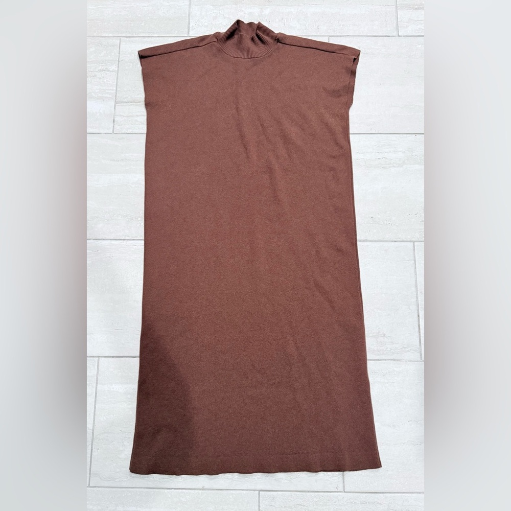 By Anthropologie Turtleneck Cap‎ Sleeve Sweater Maxi Dress Women’s Size Large